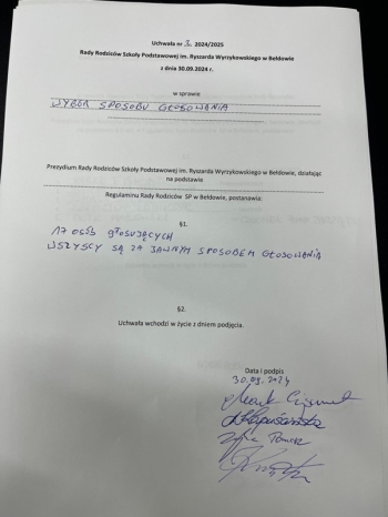 Dokumentacja pierwszego zebrania