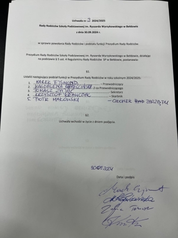 Dokumentacja pierwszego zebrania