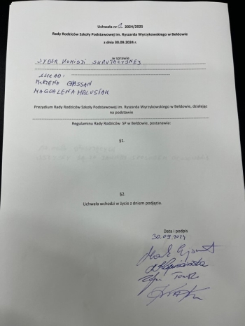 Dokumentacja pierwszego zebrania