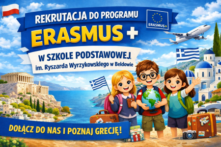 Rekrutacja do Projektu ,,Erasmus + w Szkole Podstawowej im. Ryszarda Wyrzykowski